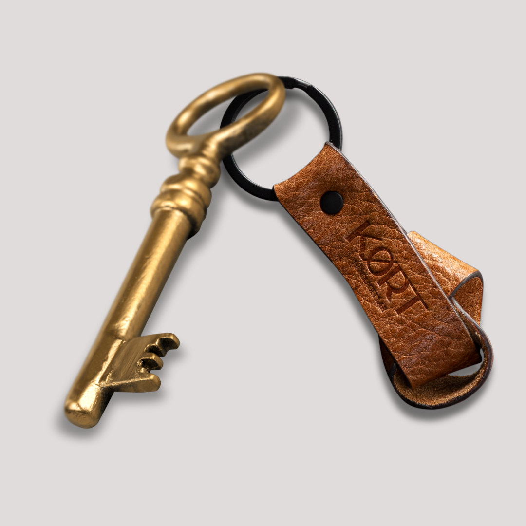 Pål Leather Keyring Black